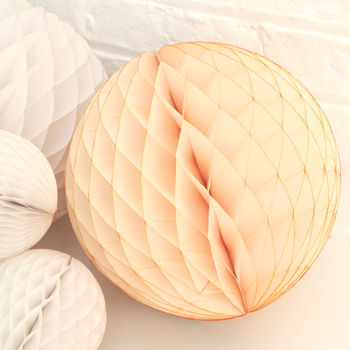 Baby Shower Blush Paper Ball Decoration Collection, 4 of 5