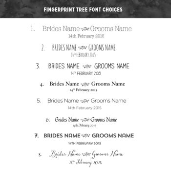 Birch Wedding Fingerprint Tree Guest Book, 8 of 9