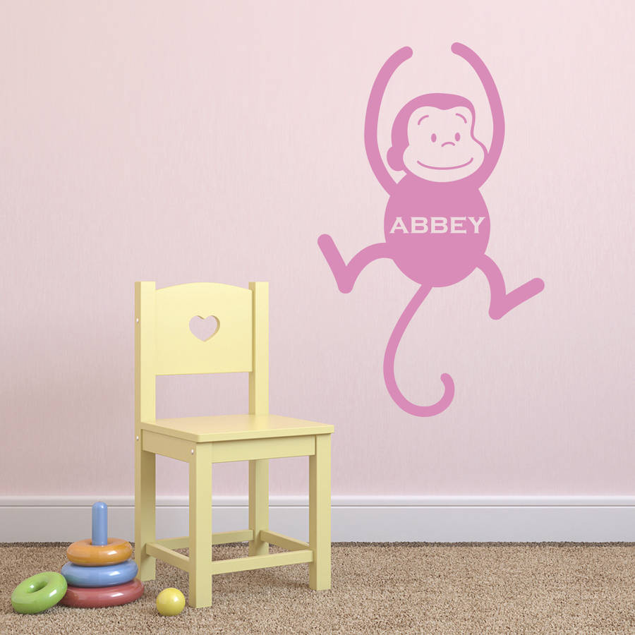 Personalised Monkey Wall Art By Mirrorin