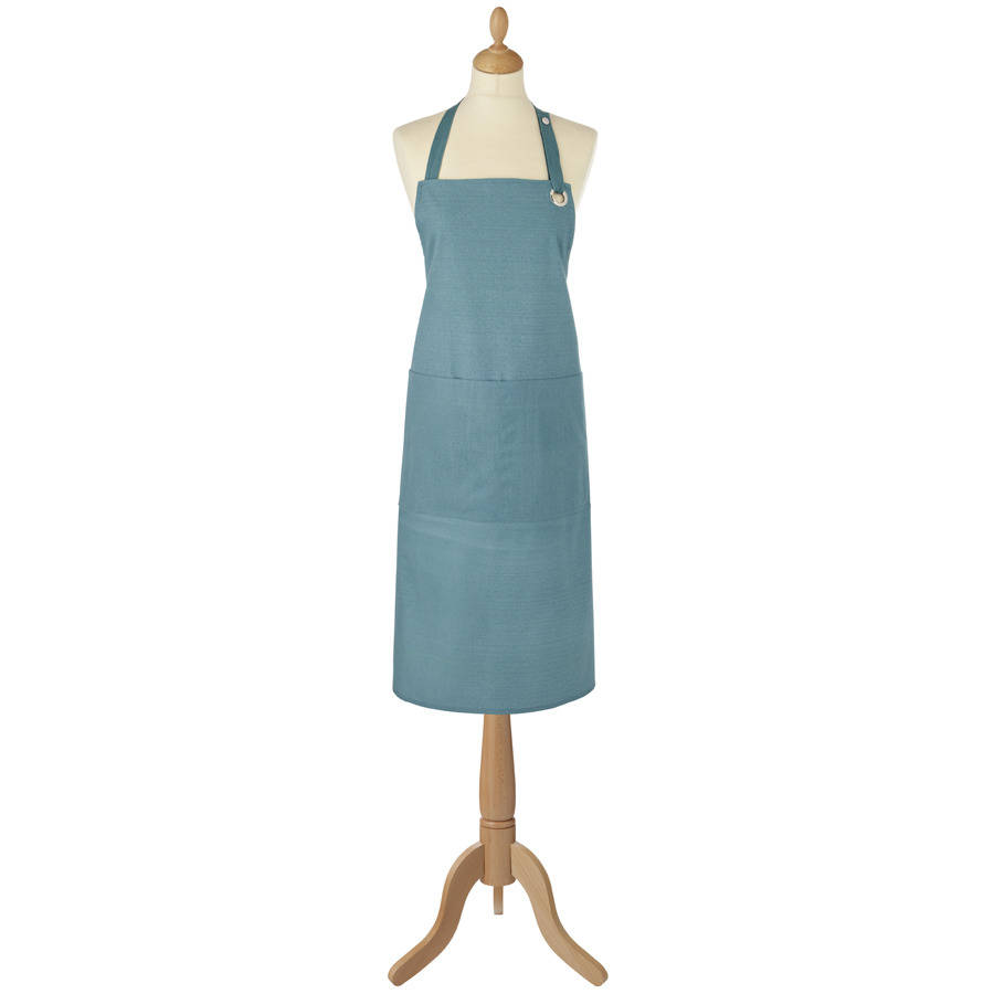 plain dyed teal cotton apron by ulster weavers | notonthehighstreet.com