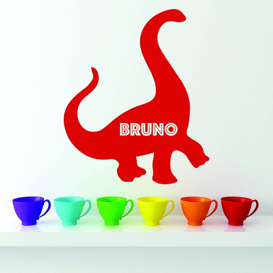 Personalised Dinosaur Wall Decal By Mirrorin