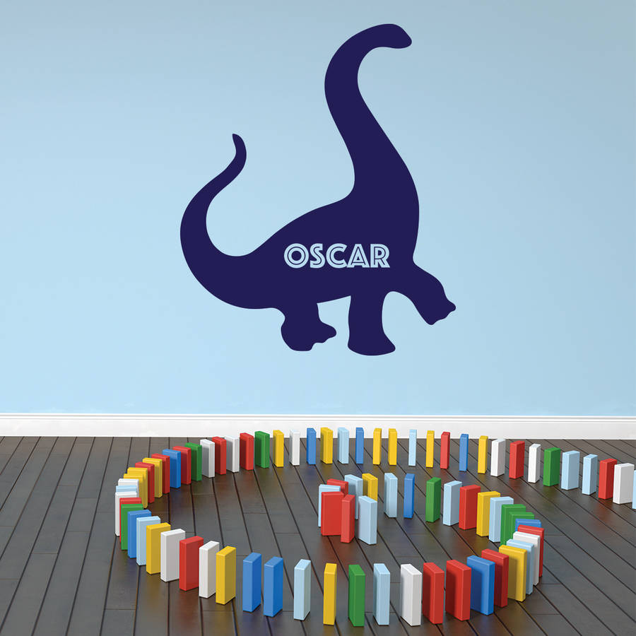 Personalised Dinosaur Wall Decal By Mirrorin