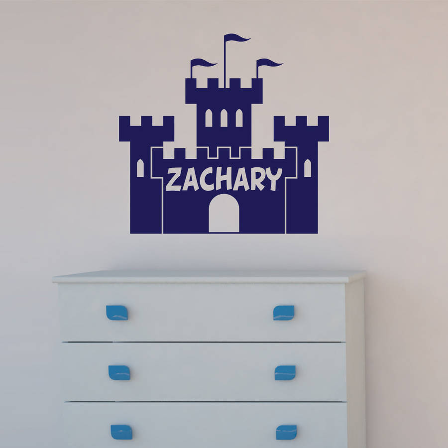 Personalised Castle Wall Decal By Mirrorin