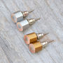 Colour Pencil Ear Studs In Golden And Silver Colour, thumbnail 2 of 3