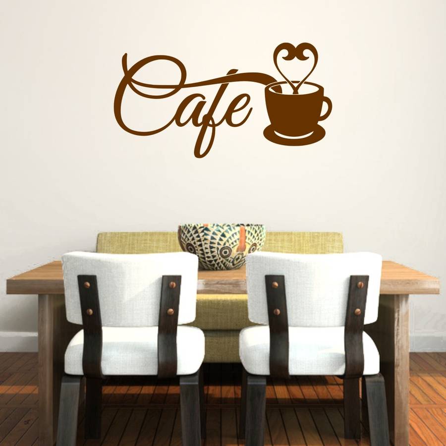 Cafe With Cup Wall Sticker By Mirrorin | notonthehighstreet.com