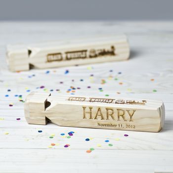 Personalised Wooden Train Whistle, 2 of 3