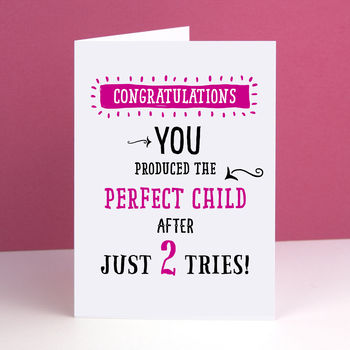 Perfect Child Funny Personalised Birthday Card For Dad, 2 of 3