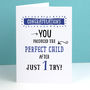 Perfect Child Funny Personalised Birthday Card For Dad, thumbnail 1 of 3
