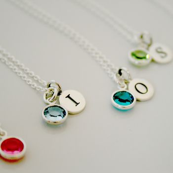 Birthstone Silver Necklace, 2 of 9