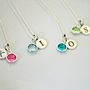 Birthstone Silver Necklace, thumbnail 8 of 9