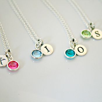 Birthstone Silver Necklace, 9 of 10