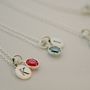 Birthstone Silver Necklace, thumbnail 9 of 9