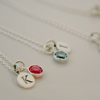 Birthstone Silver Necklace, 10 of 10