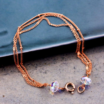 Delicate Satellite Chain Bracelet With Swarovski Beads, 7 of 7