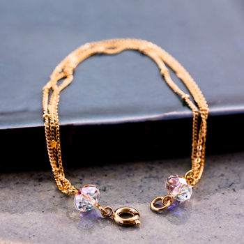 Delicate Satellite Chain Bracelet With Swarovski Beads, 6 of 7