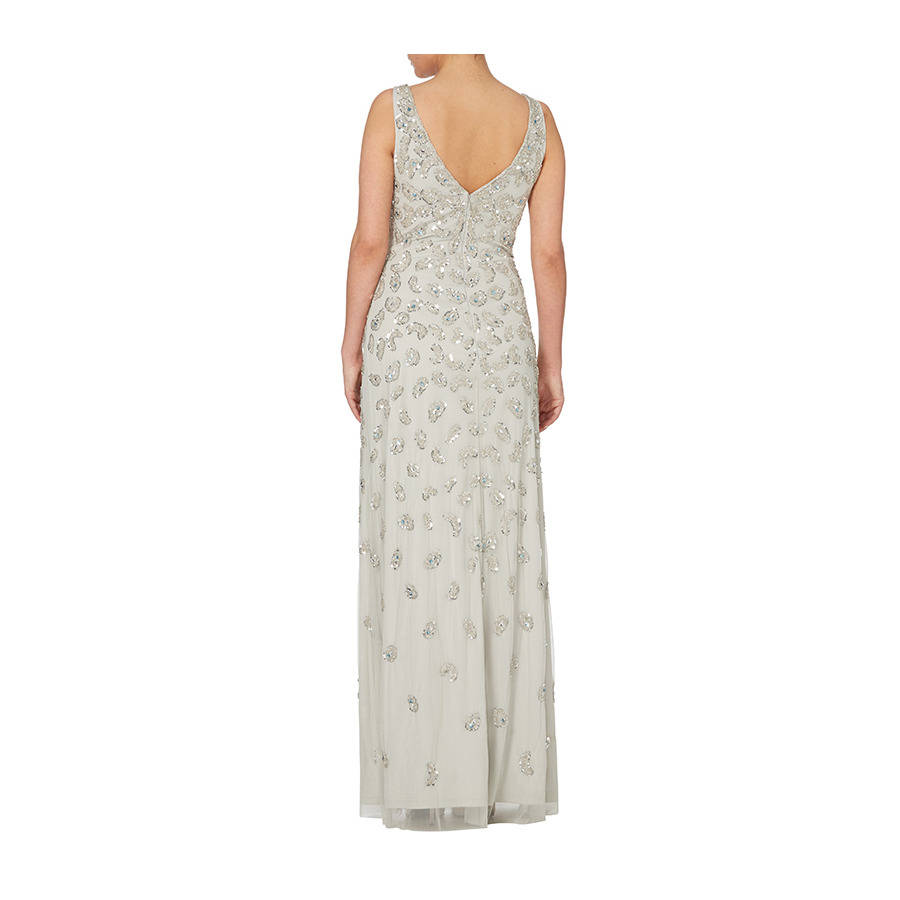 silver tulle gown