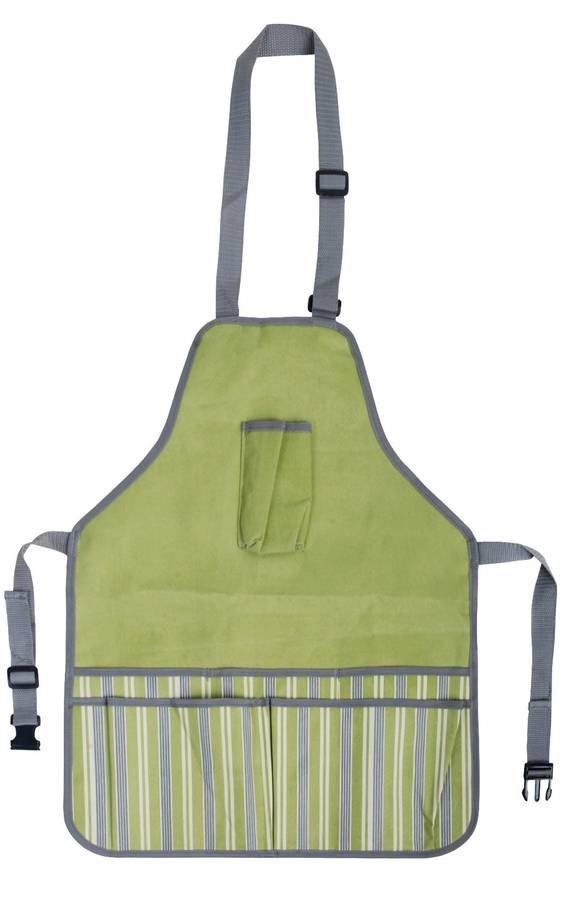 Canvas Garden Tool Belt Apron / Green Stripe By Garden Selections