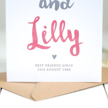 Personalised Best Friends Card For Mum, 3 of 5