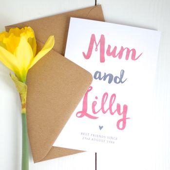 Personalised Best Friends Card For Mum, 5 of 5