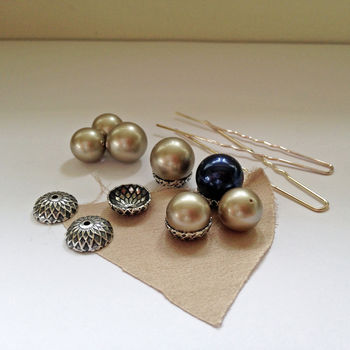 Petworth Pearl Acorn Hairpins, 3 of 3