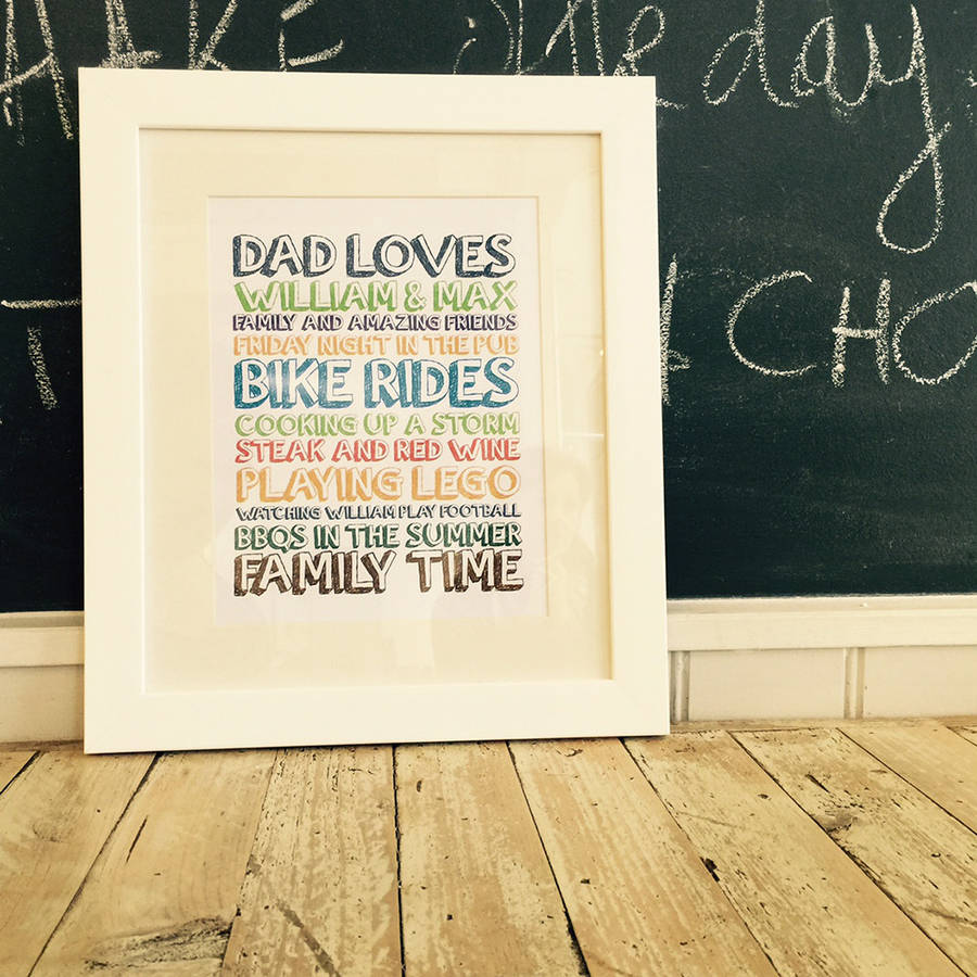 personalised loves frame by pickle pie