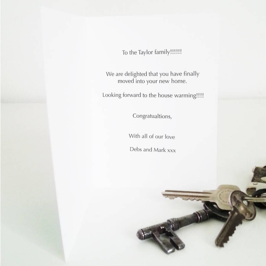 Personalised new Home Congratulations Card By Weasel And Stoat 