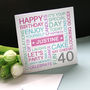 Personalised 40th Birthday Card, thumbnail 5 of 10