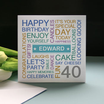 Personalised 40th Birthday Card, 6 of 10