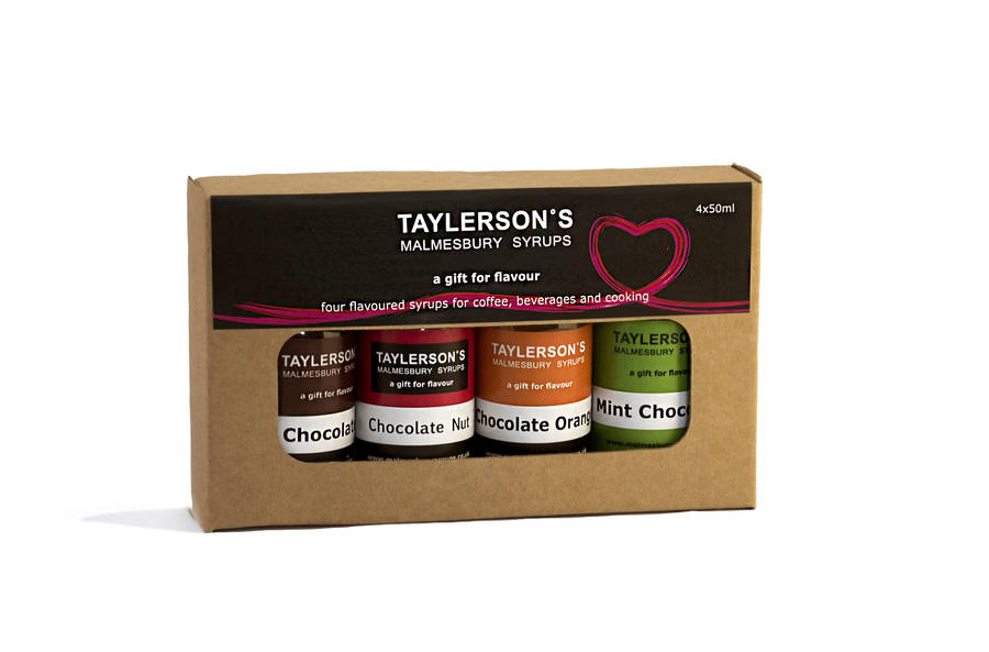 The Chocolate Box Flavoured Syrup Collection Gift Set By TAYLERSON'S