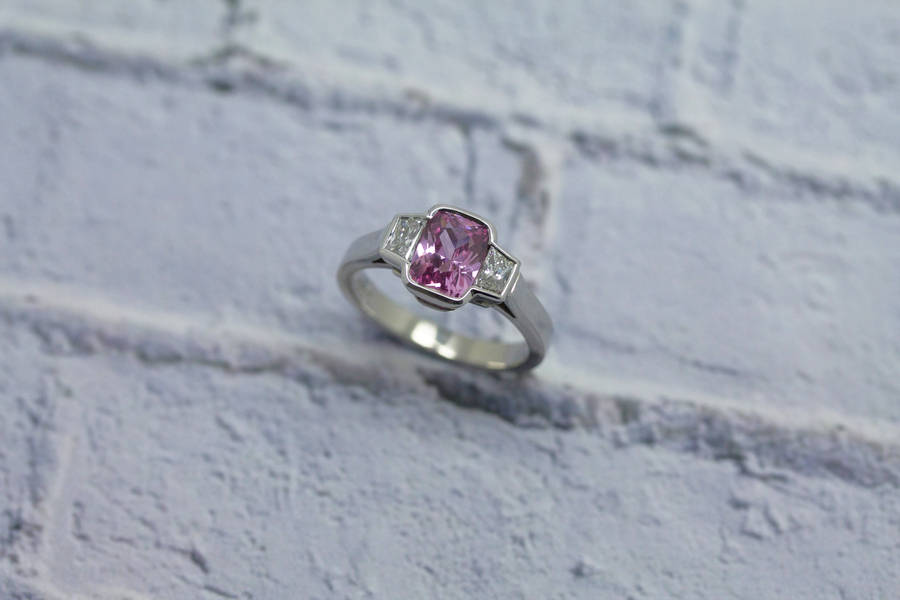 venus pink sapphire and diamond ring by flawless jewellery ...