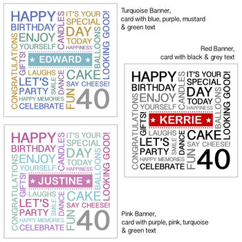 Personalised 40th Birthday Card, 9 of 10