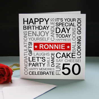 Personalised 50th Birthday Card, 3 of 9