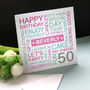 Personalised 50th Birthday Card, thumbnail 4 of 9