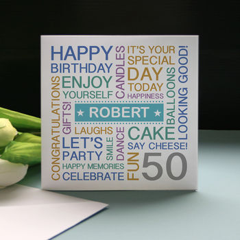 Personalised 50th Birthday Card, 5 of 9