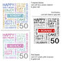 Personalised 50th Birthday Card, thumbnail 8 of 9