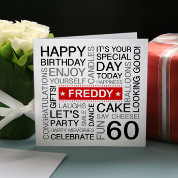 Personalised 60th Birthday Card, 4 of 8