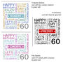 Personalised 60th Birthday Card, thumbnail 8 of 8