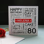 Personalised 80th Birthday Card, thumbnail 2 of 10
