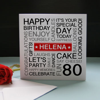 Personalised 80th Birthday Card, 2 of 10