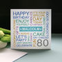 Personalised 80th Birthday Card, thumbnail 7 of 10