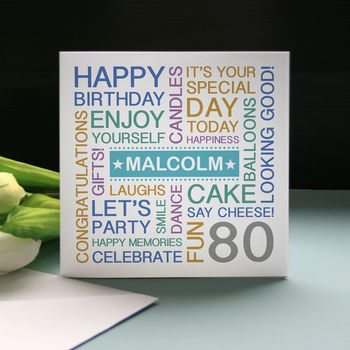 Personalised 80th Birthday Card, 7 of 10