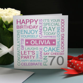 Personalised 70th Birthday Card, 2 of 7