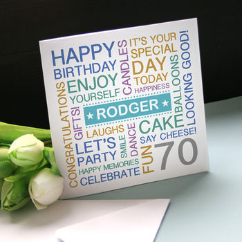 Personalised 70th Birthday Card, 4 of 7