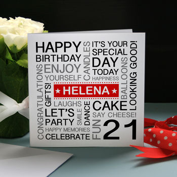 Personalised 21st Birthday Card, 2 of 7