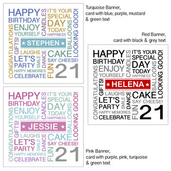 Personalised 21st Birthday Card, 7 of 7