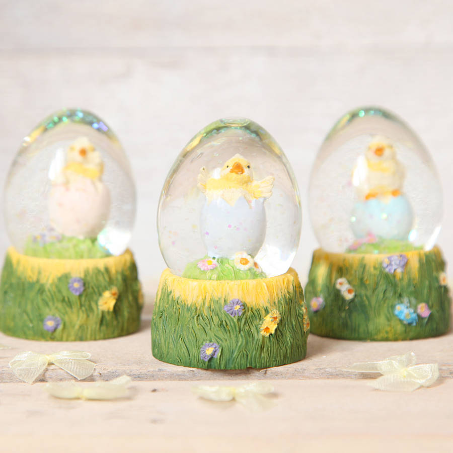 Mini Easter Chick Glitter Globe By Red Berry Apple