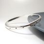 Personalised Hearts Or Stars Heavy Silver Bangle, thumbnail 2 of 6