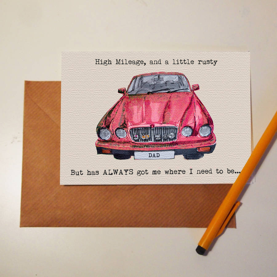 Classic Car Dad Card By Homemade House Notonthehighstreet