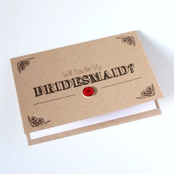 Personalised Card, Will You Be My Bridesmaid, Roses, 5 of 7