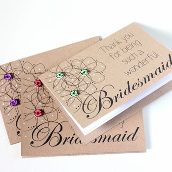 Personalised Thank You For Being My Bridesmaid Card, 7 of 7